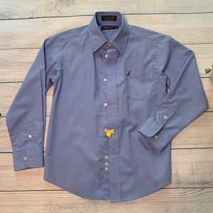 Nautica kids blue button down dress shirt size 8